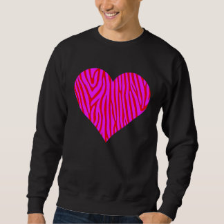 Zebra Print Heart Love Graphic Cute Valentines Day スウェットシャツ