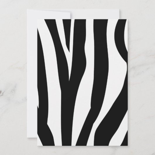 Zebra Print Invitations 招待状 (正面)