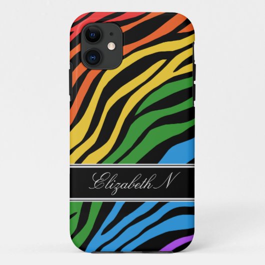 Zebra Print Mix Rainbow iPhone 5ケース Case-Mate iPhoneケース (裏面)