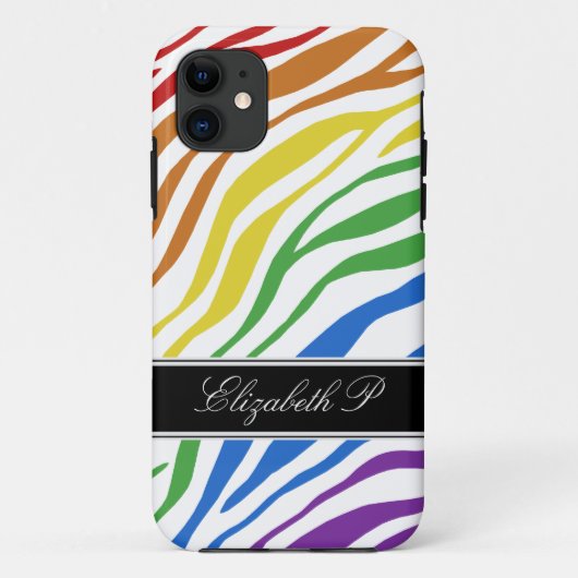 Zebra Print Mix Rainbow iPhone 5ケース Case-Mate iPhoneケース (裏面)