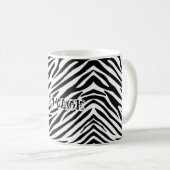 Zebra Print Mug with “Sauvage” Text コーヒーマグカップ (正面右)