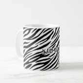 Zebra Print Mug with “Sauvage” Text コーヒーマグカップ (正面左)