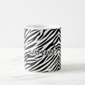 Zebra Print Mug with “Sauvage” Text コーヒーマグカップ (中央)