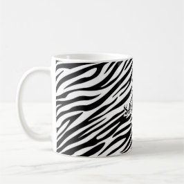 Zebra Print Mug with “Sauvage” Text コーヒーマグカップ