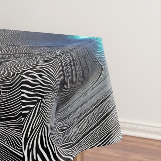 Zebra Print Optical Illusion、テーブルクロス テーブルクロス (インサイチュ)