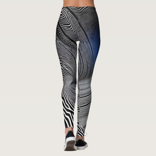Zebra Print Optical Illusion レギンス (裏面)