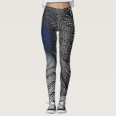 Zebra Print Optical Illusion レギンス (正面)