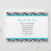 Zebra Print Peace Sign Birthday Party Invitation 招待状 (裏面)