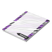 Zebra Print Purple Mix パーソナライズされた Notepad ノートパッド (回転)
