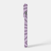 Zebra print purple mobile case iPhoneケース (左側面)