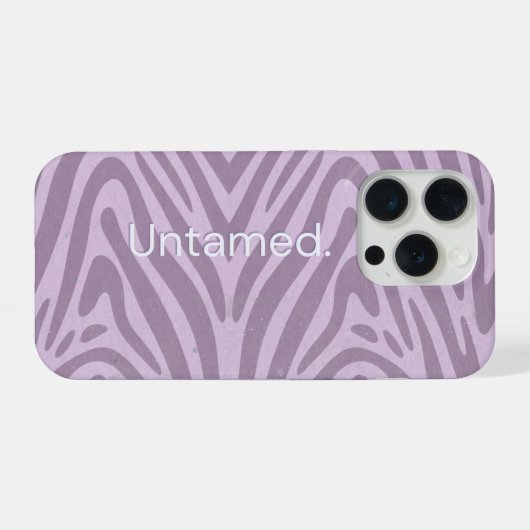 Zebra print purple mobile case iPhoneケース (裏面横)