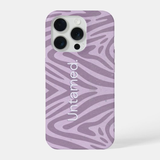 Zebra print purple mobile case iPhoneケース (裏面)