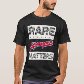 Zebra Print Rare Disease Awareness Matters Tri blo Tシャツ (正面)