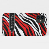 Zebra Print Red Mix iPhone 5ケース Case-Mate iPhoneケース (裏面(横))