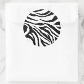 Zebra Print Round Stickers ラウンドシール (バッグ)