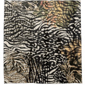 Zebra Print Shower Curtain シャワーカーテン (正面)