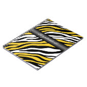 Zebra Print Yellow Mix パーソナライズされた Notebook ノートブック (左側)