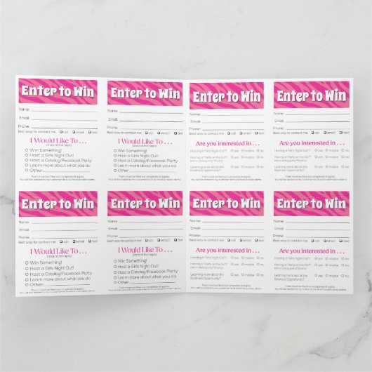 Zebra Printable Vendor Slips – Editable Download カード (内部)