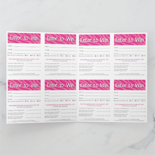 Zebra Printable Vendor Slips – Editable Download カード (内部)