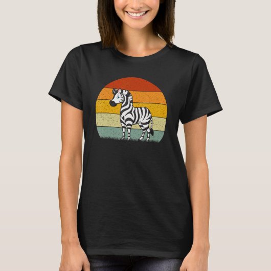 Zebra Retro Style Vintage Tシャツ (正面)