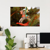 Zebra Rocking Horse ポスター (ホームオフィス)