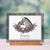 Zebra Safari Favors Please Take One Baby Shower アクリルサイン (ニュートラル)
