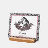 Zebra Safari Favors Please Take One Baby Shower アクリルサイン (傾斜)