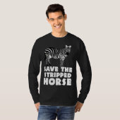 Zebra safari zookeeper  Africa for men women horse Tシャツ (正面フル)