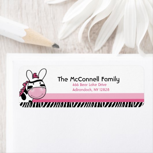 ZEBRA SASSY DIVA印刷可能住所 シール (インサイチュ)