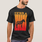 Zebra Shadow Silhouette At Sunset Tシャツ (正面)