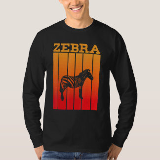 Zebra Shadow Silhouette At Sunset Tシャツ