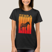 Zebra Shadow Silhouette At Sunset Tシャツ (正面)