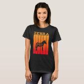 Zebra Shadow Silhouette At Sunset Tシャツ (正面フル)