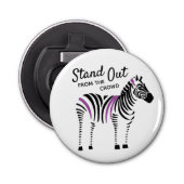 Zebra Stand Out From the Crowd Quote 栓抜き (正面)