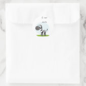 Zebra sticker ラウンドシール (バッグ)