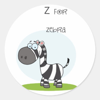 Zebra sticker ラウンドシール