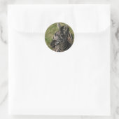 Zebra sticker ラウンドシール (バッグ)