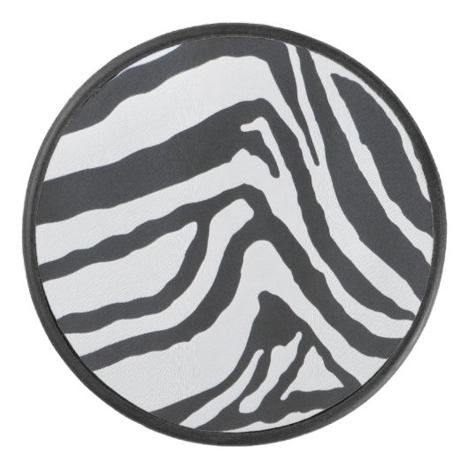 Zebra stripe pattern アイスホッケーパック (正面)