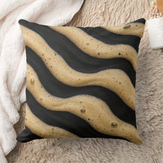 Zebra-striped espresso foam クッション (ブランケット)