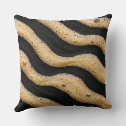 Zebra-striped espresso foam クッション (裏面)