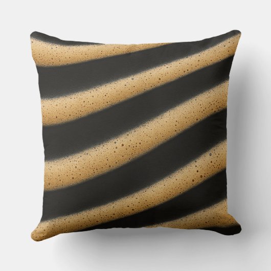 Zebra-striped espresso foam texture  クッション (裏面)