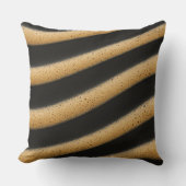 Zebra-striped espresso foam texture  クッション (正面)