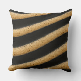 Zebra-striped espresso foam texture クッション