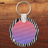 zebra stripesフォトフレーム キーホルダー (正面)