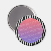 zebra stripesフォトフレーム マグネット (正面/裏面)