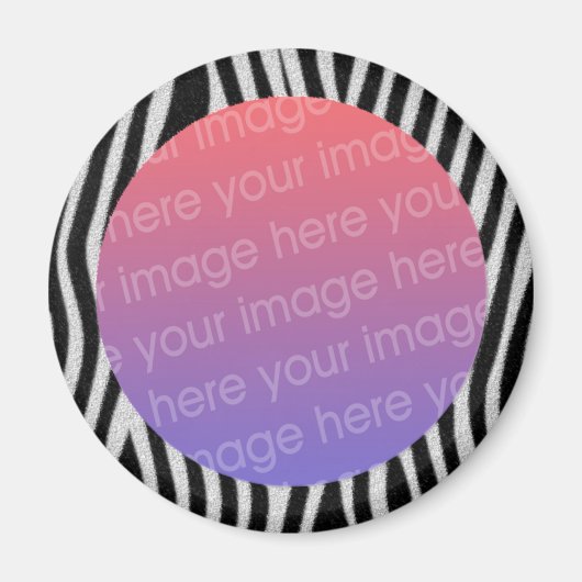 zebra stripesフォトフレーム マグネット (正面)