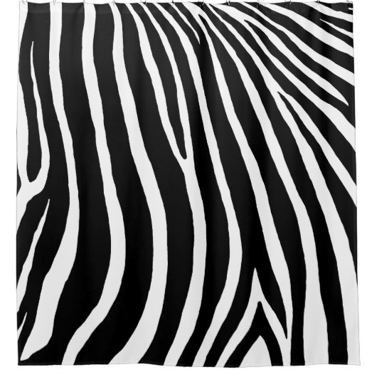 Zebra Stripes シャワーカーテン (正面)