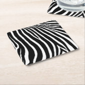 Zebra Stripes  スクエアペーパーコースター (アングル)