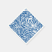 Zebra Stripes Blue And White Wild Animal Print スタンダードカクテルナプキン (角)