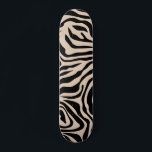 Zebra Stripes Cream Beige Black Wild Animal スケートボード<br><div class="desc">Zebra Print – cream beige and black pattern - wild animal print.</div>